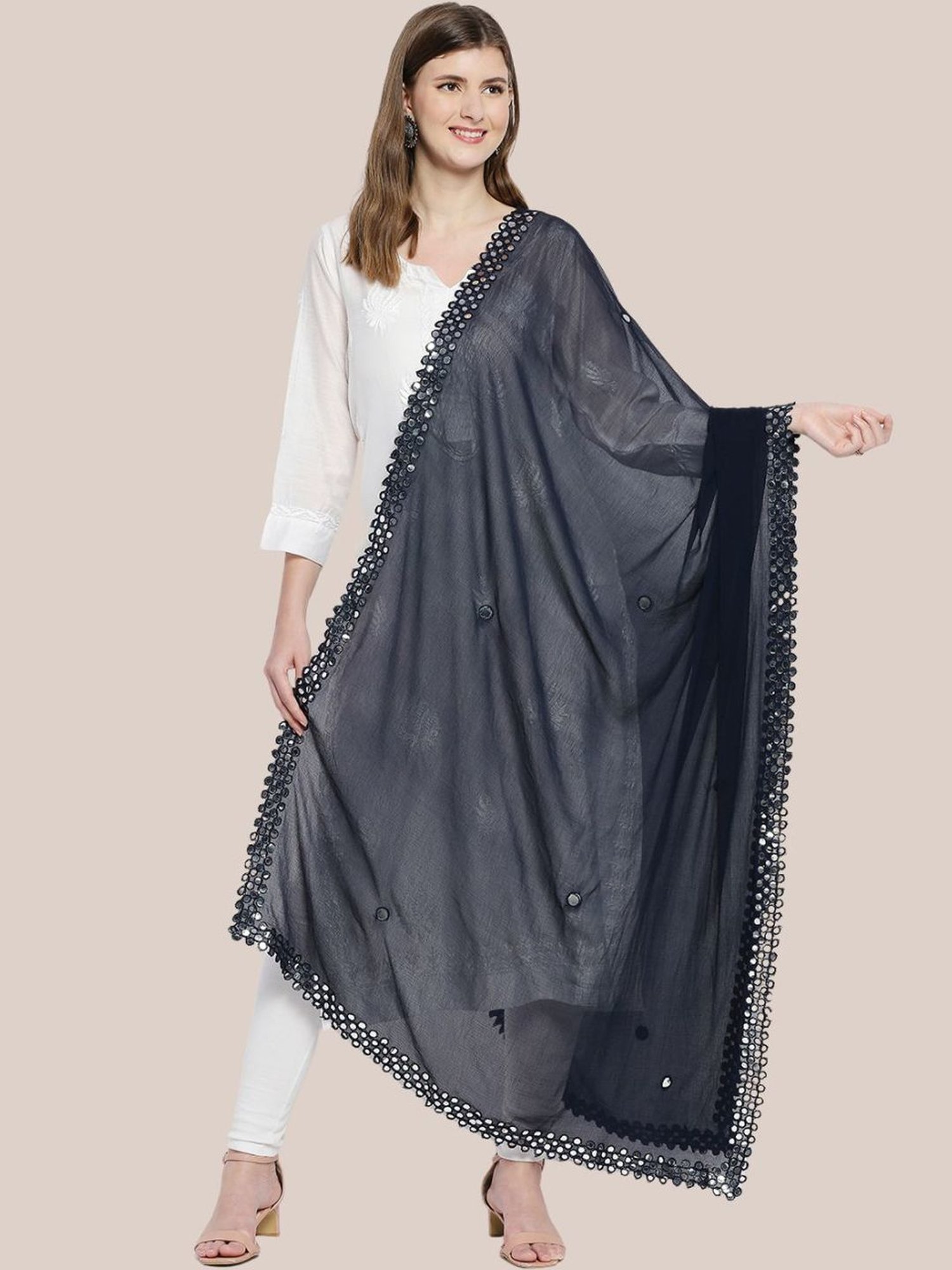 Dupatta Bazaar Navy Dupatta