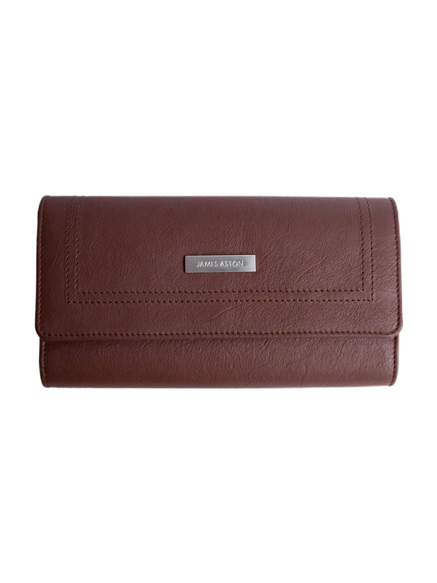 James Aston Gloria Cognac Spanish Leather Clutch