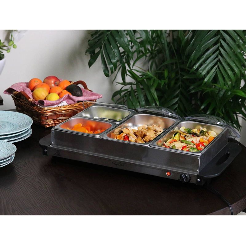 MegaChef Food Server & Warmer with Trays