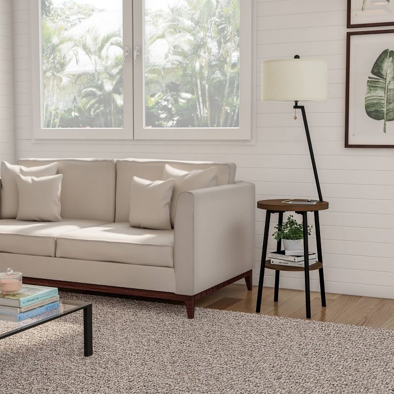 Floor Lamp End Table Mid Century Modern (Includes LED Light Bulb)