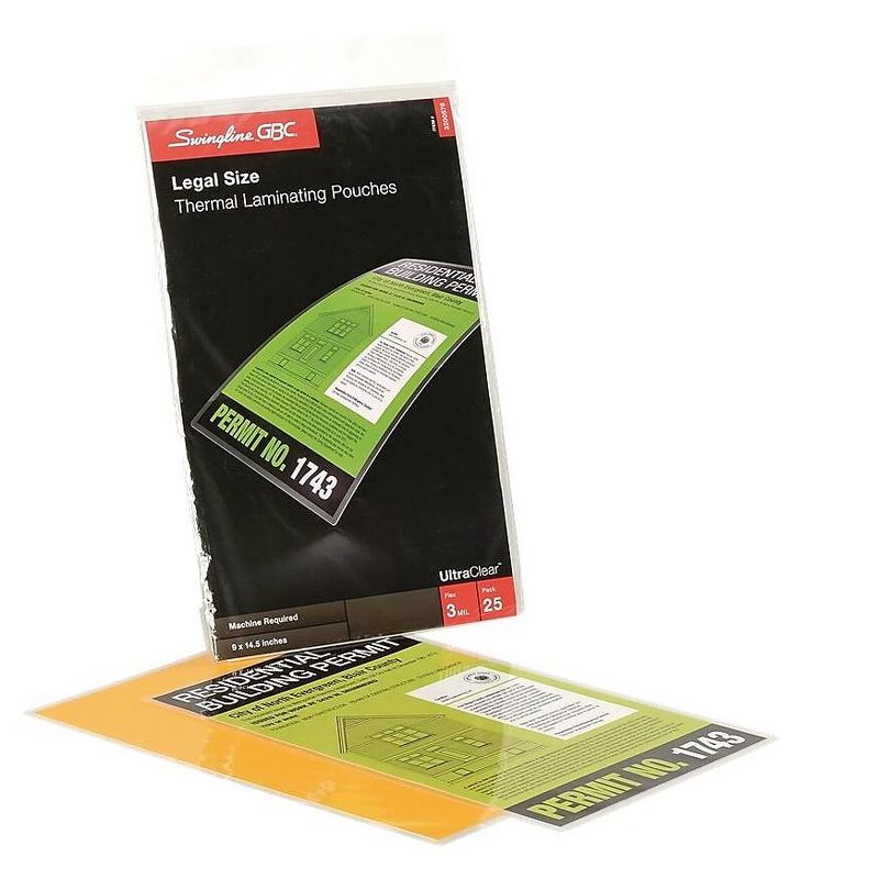 GBC UltraClear Thermal Pouches Legal 25/Pack (3200578) 413443