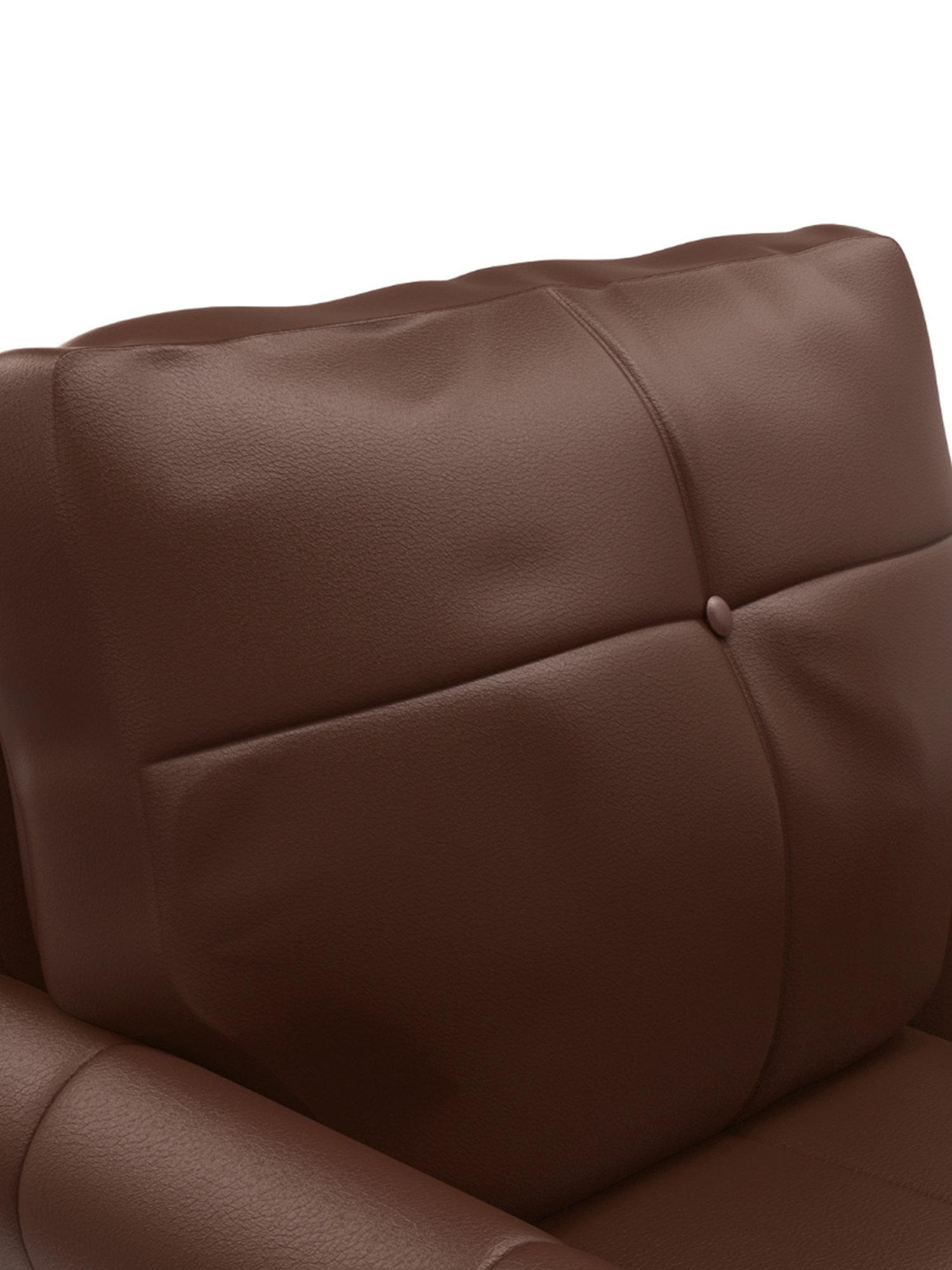 Godrej Interio Orlando Brown Leatherette 1 Seater Sofa