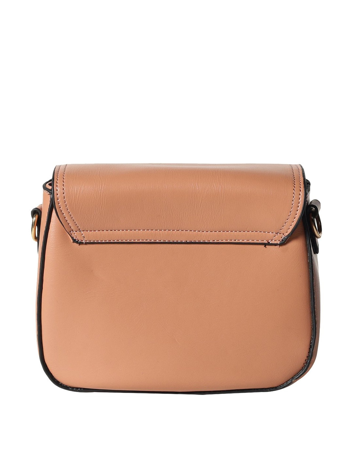 Crusset Peach Solid Small Sling Handbag