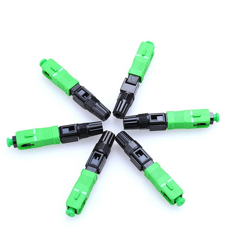 BIG SALE 200PCS/Pack FTTH SC APC Single-Mode Fiber Optic SC APC Quick Fast Field Assembly Connector For Drop Cable