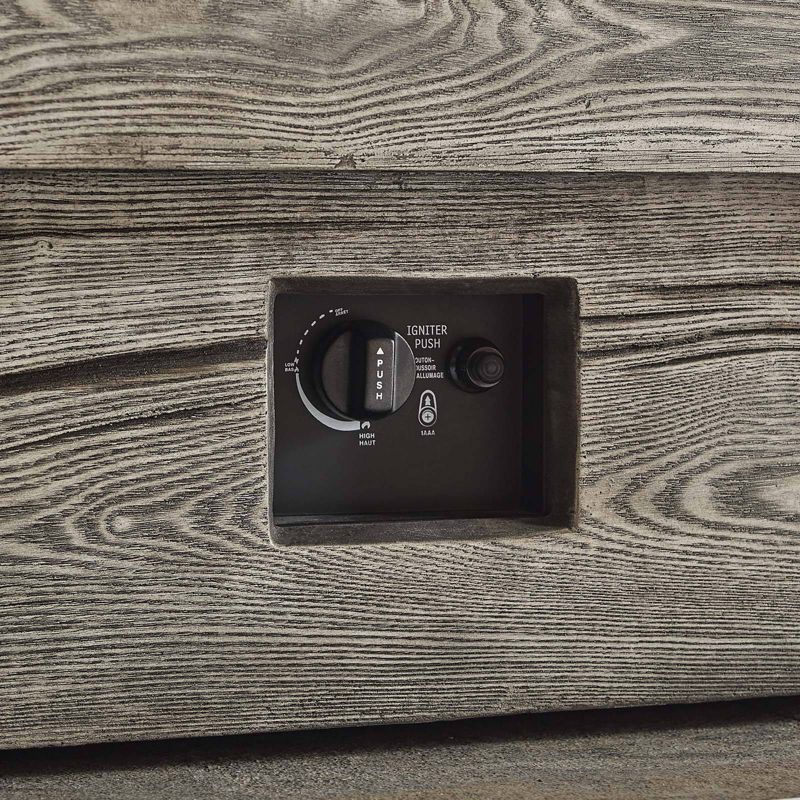 Manteo 70" Rectangular Outdoor Patio Fire Pit Table Light Gray - Modway