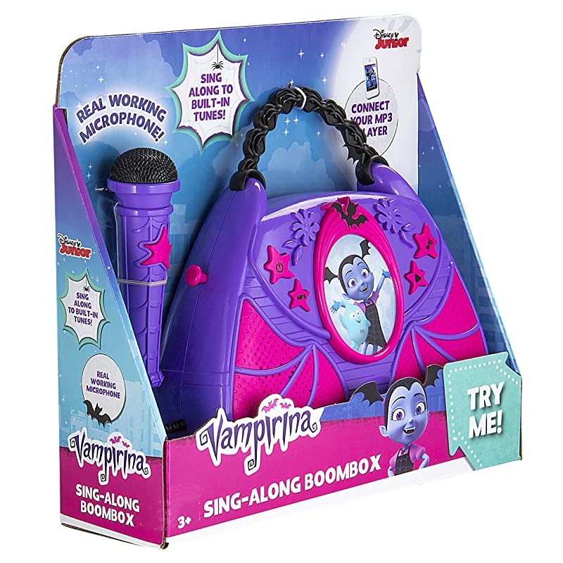 Sing Along Boombox with Real Working Microphone Built in Music and Can Connect to MP3 Player for Halloween