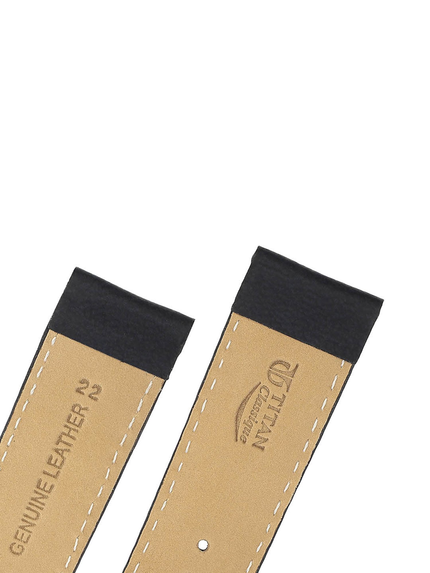 Titan 24 mm Tan Genuine Leather Strap for Men