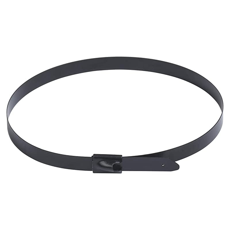 Supreme Black Polyester Coated 316 Stainless Steel Cable Zip Ties 300 lb 100 Piece