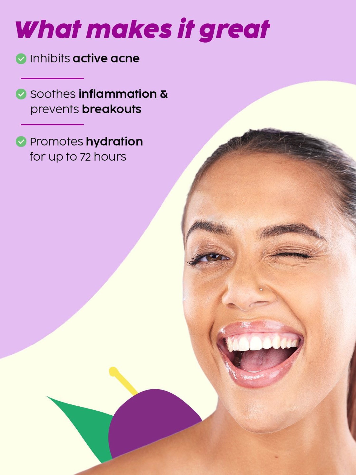 PLIX THE PLANT FIX Jamun Active Acne Smoothie Moisturizer & Control Dewy Serum Combo