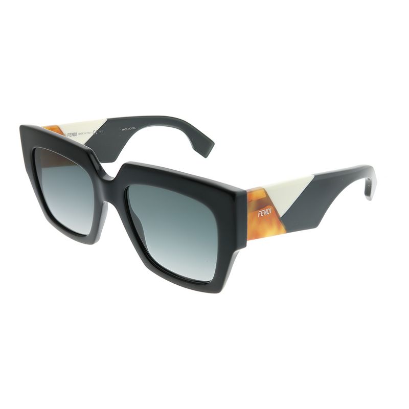 Fendi  807 Womens Square Sunglasses Black 52mm
