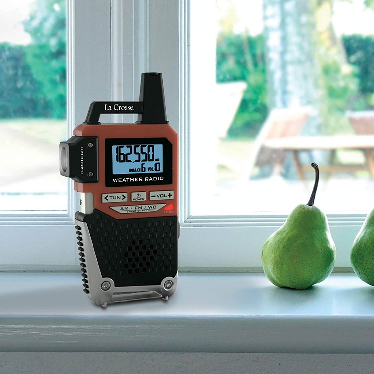 La Crosse Technology 810-1461 NOAA Weather Alert Handheld Radio with Flashlight