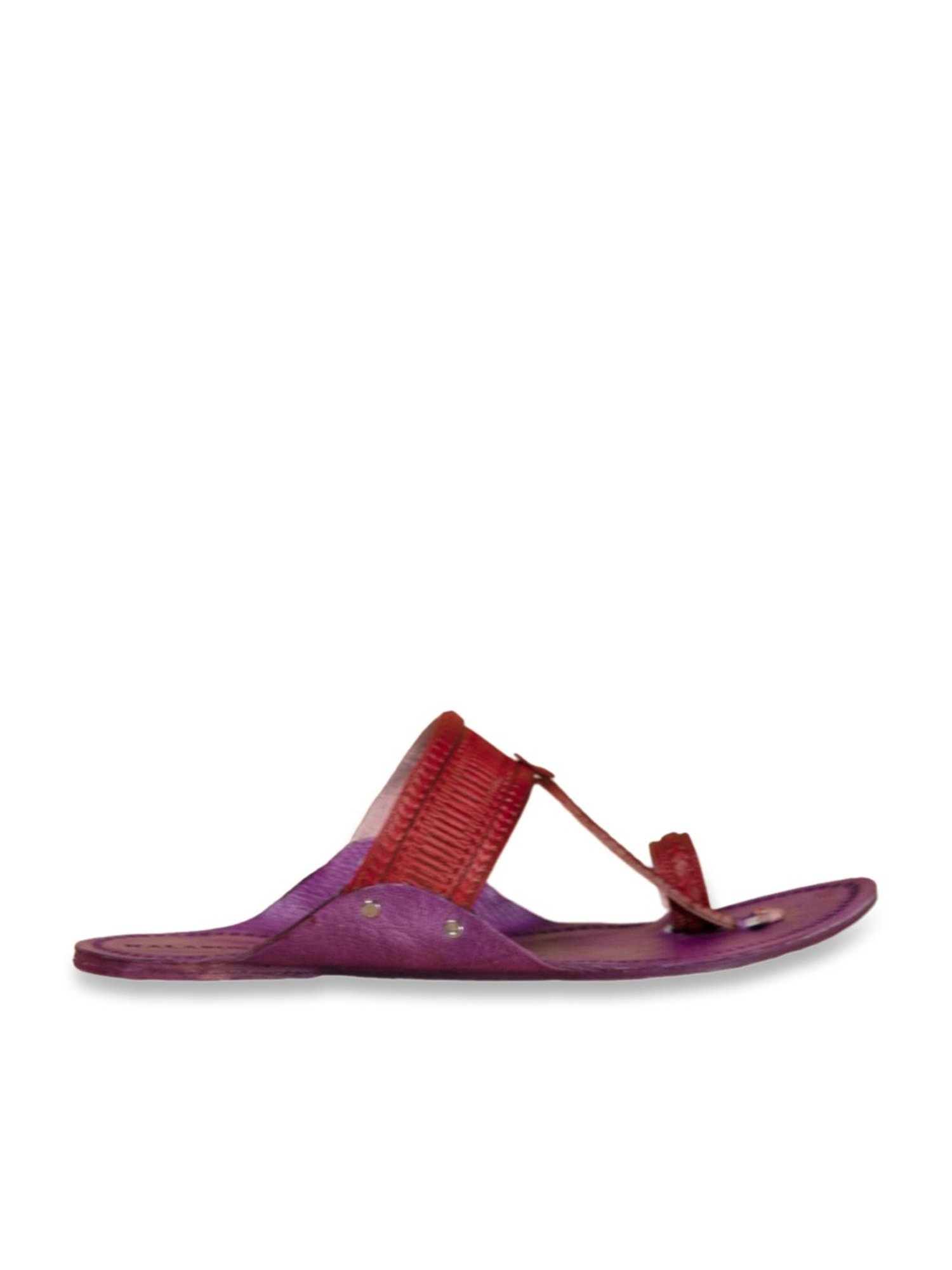 Kalapuri Men's Purple Kolhapuri Sandals
