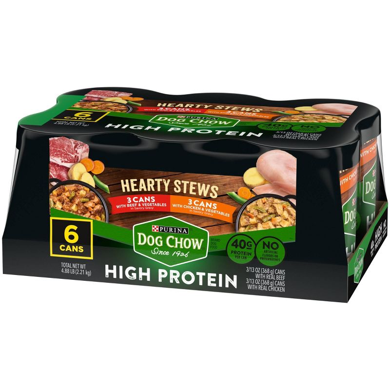 Purina Dog Chow High Protein Hearty Stews Beef & Chicken Wet Dog Food - 13oz/6ct Variety Pack