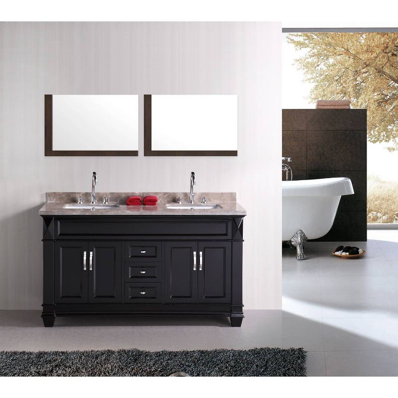 35.5" D1 Modern Plywood Melamine Mirror Dark Gray - American Imaginations
