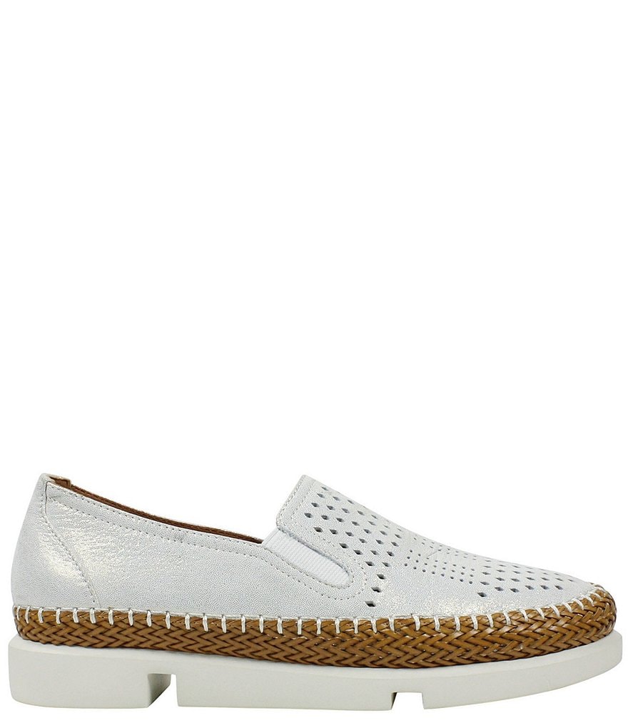 L'Amour Des Pieds Stazzema Perforated Leather Slip-On Oxfords