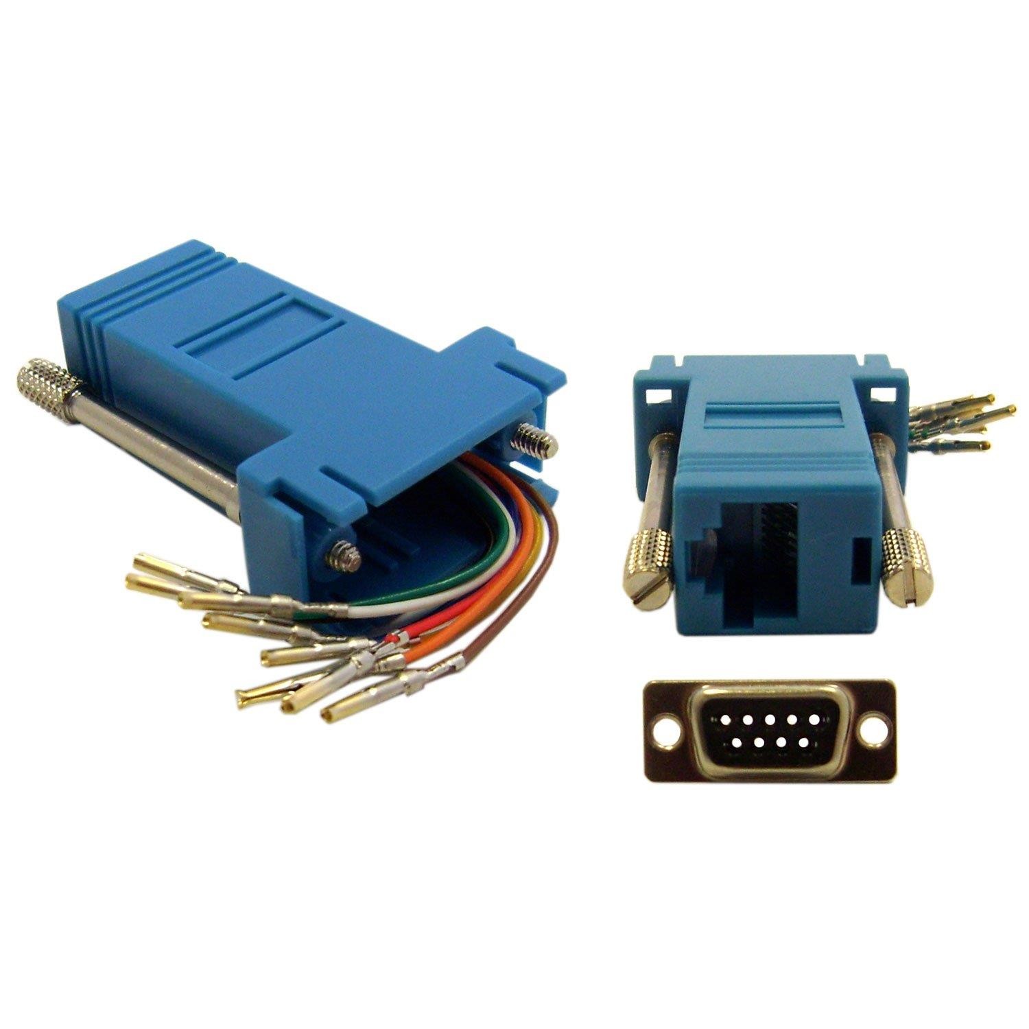 Cable Wholesale DB9 Female / RJ45 Modular Adapter - Blue