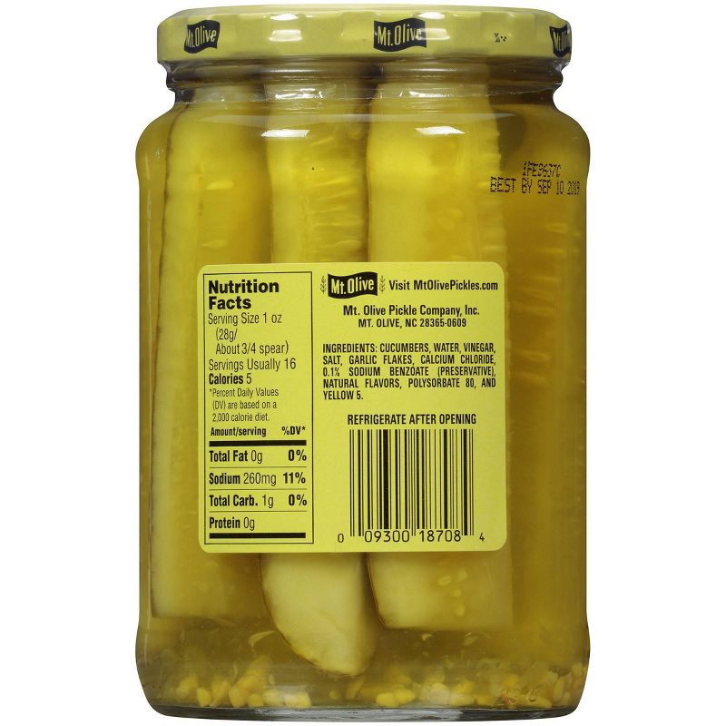 Mt. Olive Zesty Garlic Kosher Spears - 24oz