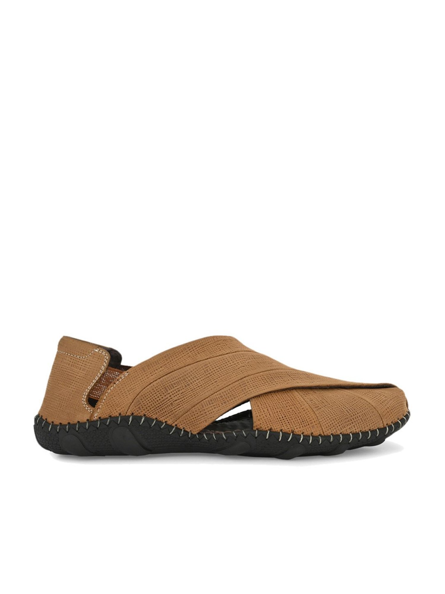 Hitz Men's Camel Fisherman Sandals