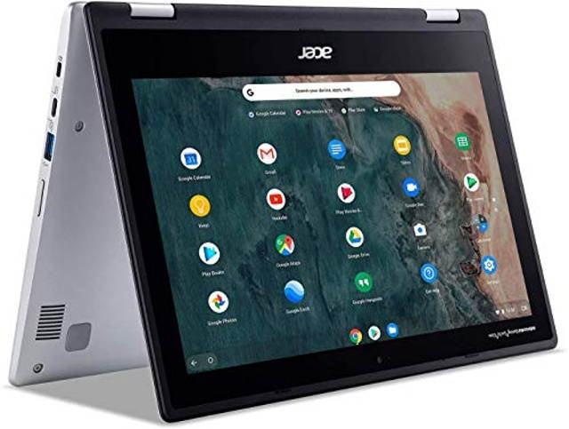 2020 New Acer Spin 311 2-in-1 11.6" IPS Touch-Screen Convertible Chromebook, Intel Celeron N4020, 4GB Memory, 32GB eMMC + Oydisen 32GB SD Card, WiFi, Webcam, Chrome OS, Silver (Google Classroom Ready)