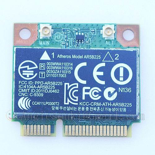 WIRELESS WIFI CARD for HP COMPAQ 655795-001 654825-001 ATHEROS AR5B225 BLUETOOTH 4.0 Mini PCI-E BT