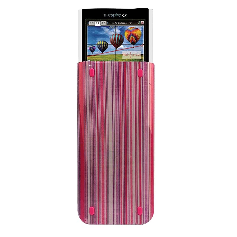 Hard Slide CaseCover for TI Nspire CXCX CAS Graphing Calculator Pink Stripe