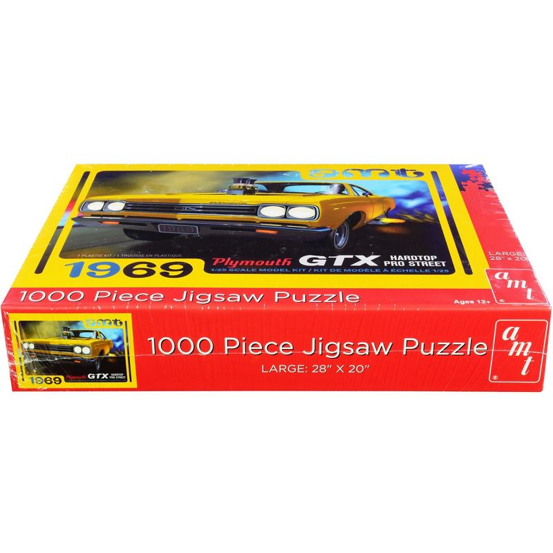 Jigsaw Puzzle 1969 Plymouth GTX Hardtop Pro Street MODEL BOX PUZZLE (1000 piece) by AMT