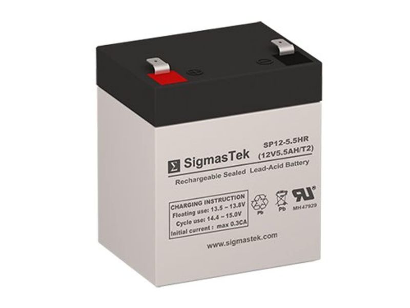 rt1250-f2 12 volt 5.5 amph sla replacement battery with f2 terminal