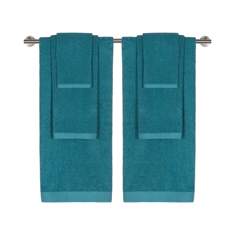 6pc Adele Bath Towel Set Teal - CARO HOME