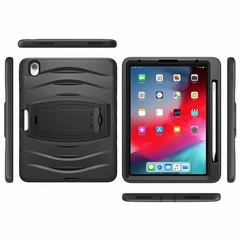 Valor Hard Dual Layer Plastic TPU Case w/stand For Apple iPad Pro 11" (2018) - Black