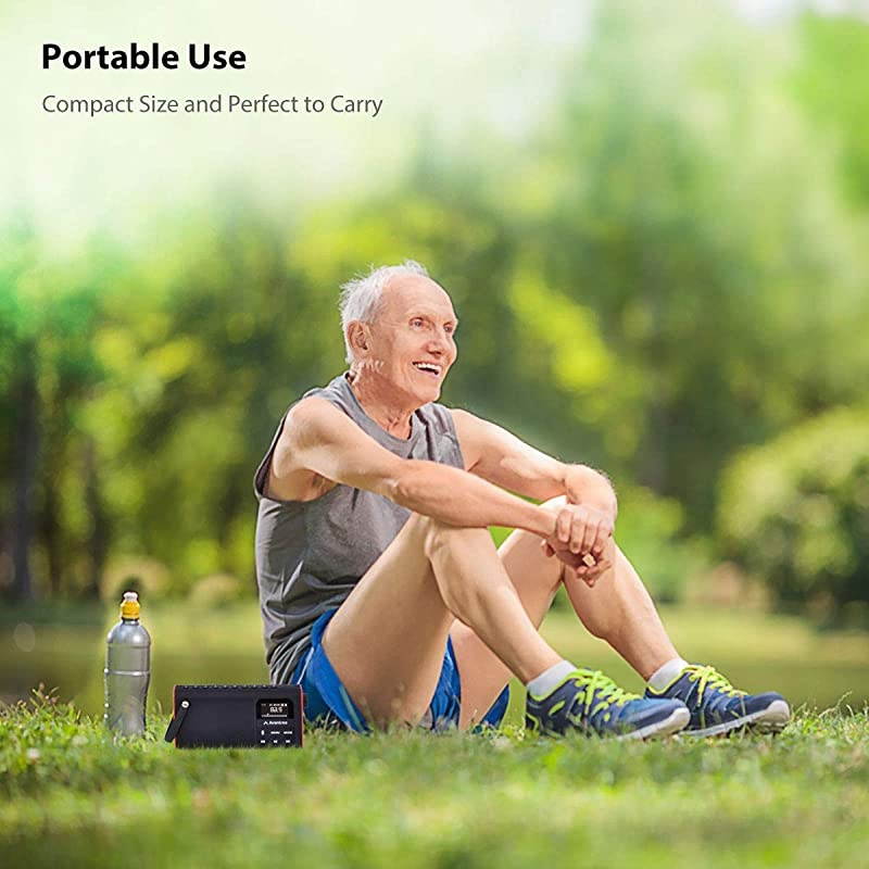 SP850 Rechargeable Portable FM Radio with Bluetooth Speaker and SD Card MP3 Player 3-in-1, Auto Scan Save, LED Display, Small Handheld Pocket Battery Operated Wireless Radio (No AM)