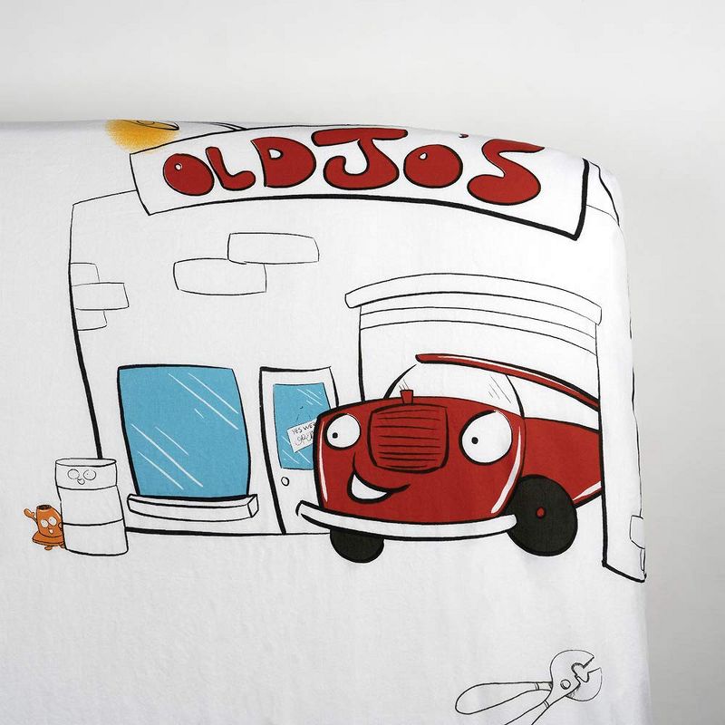 JumpOff Jo Fitted Crib Sheet - Cotton Crib Sheet for Standard Sized Crib Mattresses - Hypoallergenic and Breathable - 28 x 52 Inches - Jo's Garage