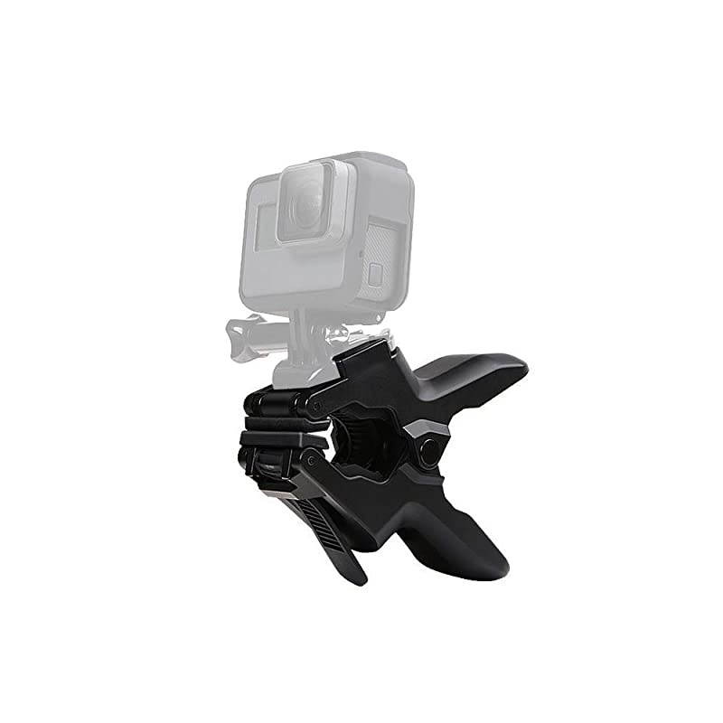 Jaws Flex Clamp Mount with Adjustable Clip Universal Mount Interface for Gopro Hero 8765s54s43+ DJI SJCAM Action Cameras AccessoriesBlack