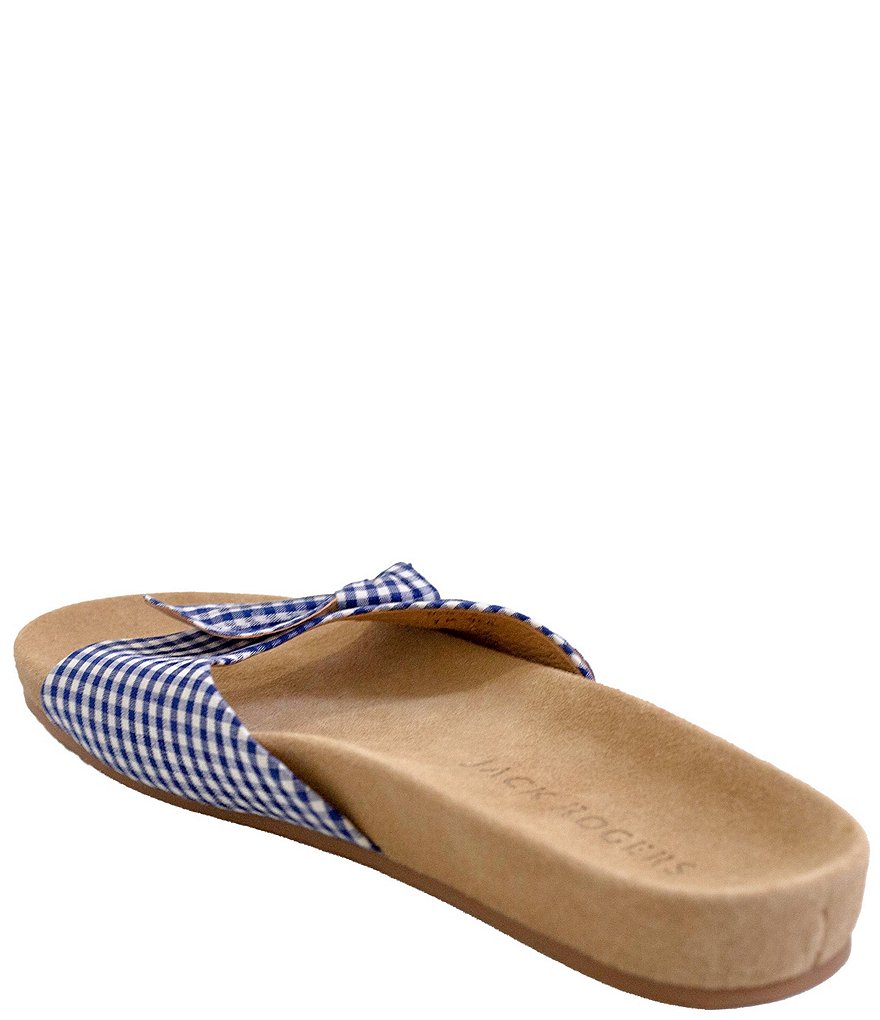Jack Rogers Dorothy Bow Comfort Gingham Slides