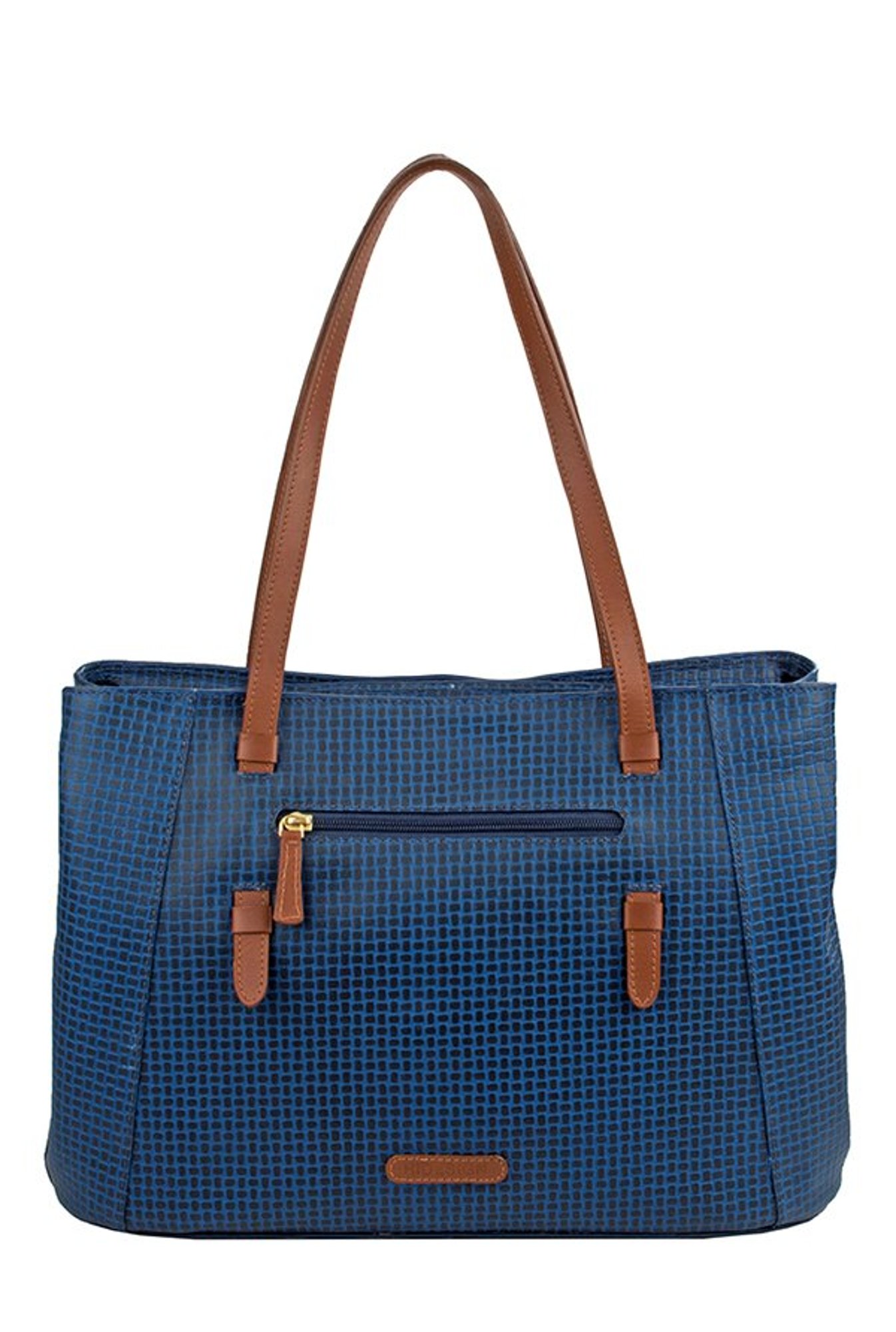 Hidesign SB Leandra 1 Blue Textured Leather Shoulder Bag