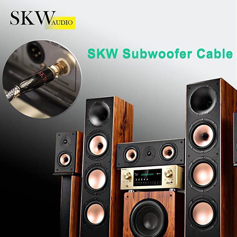 Subwoofer Cable RAC to RCA Multiple Shield with Single Crystal Copper for HiFi Systems65ft2MBlack