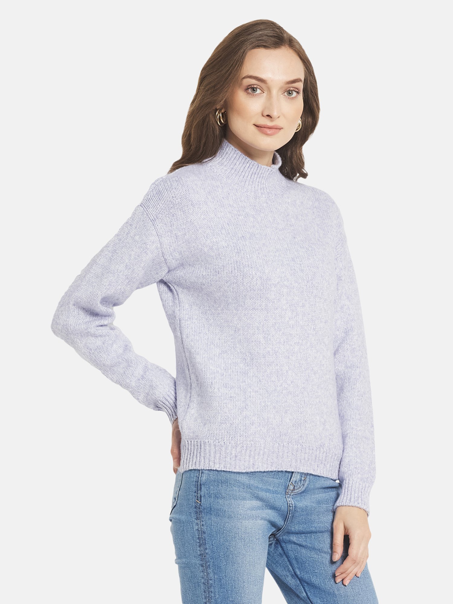 METTLE Lavender High Neck Pullover