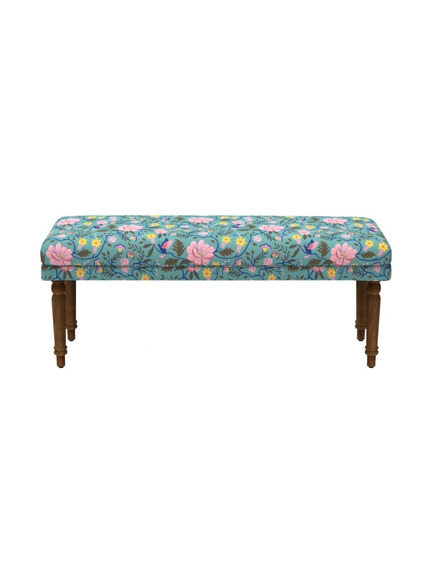 Chumbak Jodhpur Sailor Solid Blue Sheesham Wood Bench