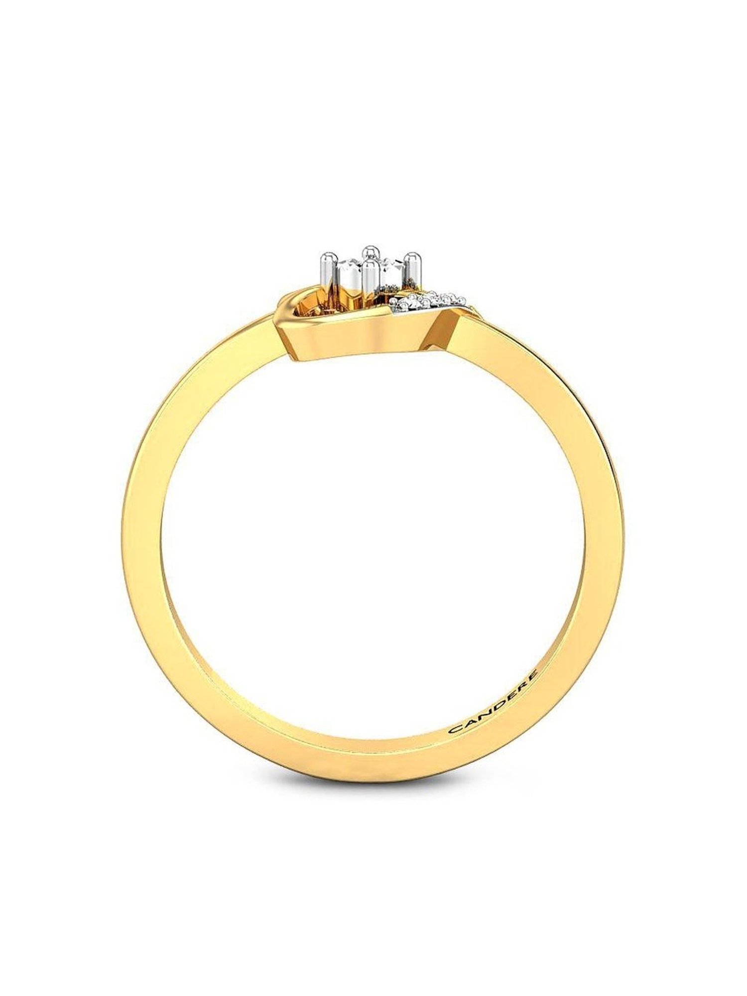 Candere by Kalyan Jewellers 18k Rose Gold & Diamond Ring for Women