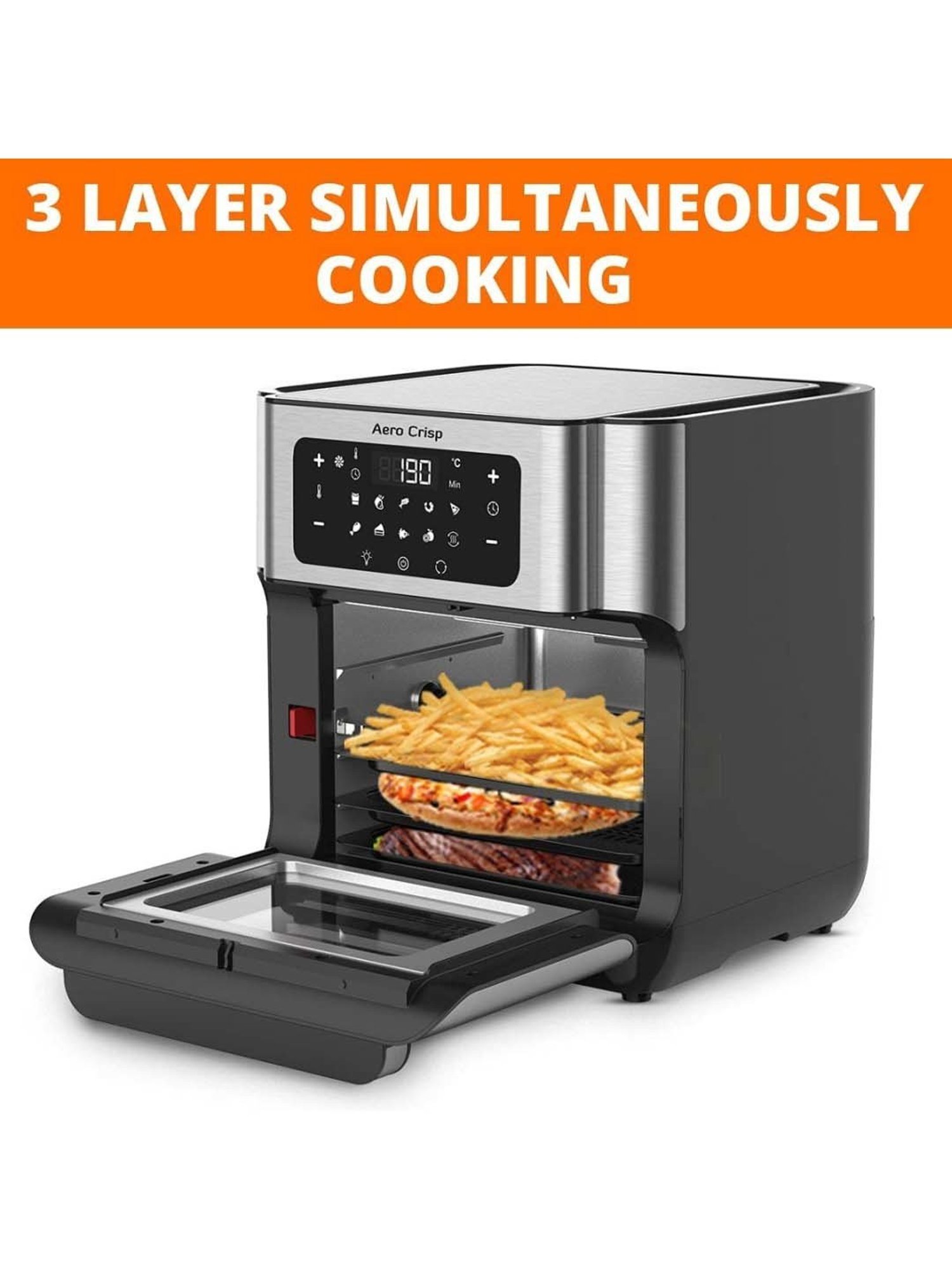 Prestige Nutrifry Black Plastic Electric Digital Touch Airfryer 4.5L