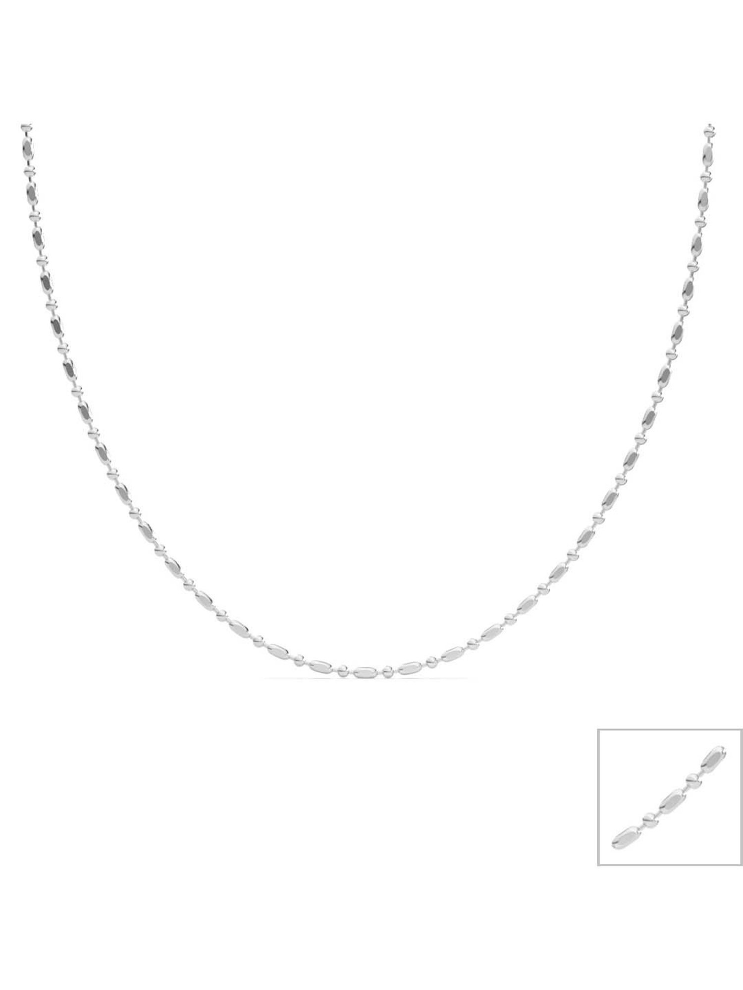 Clara 925 Sterling Silver Designer Chain Necklace in 18-inches for Women & Girls