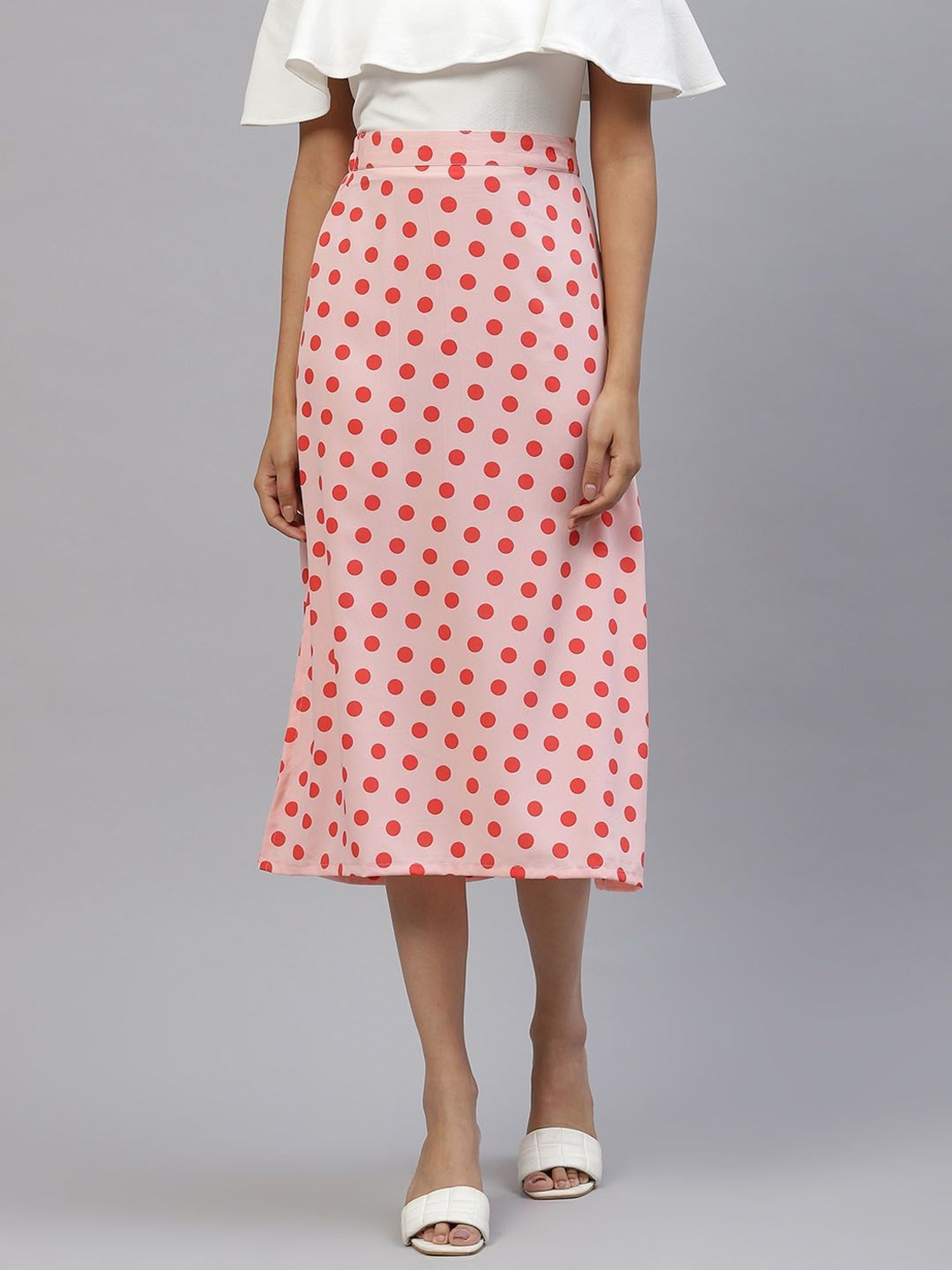Melon by PlusS Peach Printed Skirt