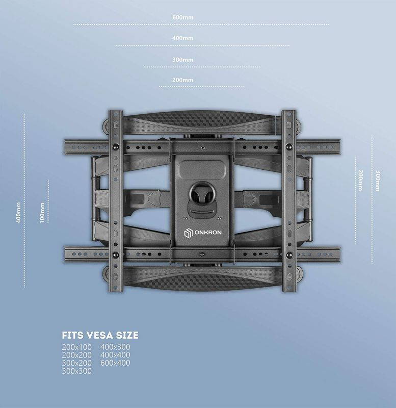 ONKRON TV Wall Mount Bracket Tilt Swivel Articulating Arm for 40 to 70 Inch LCD LED Flat TVs (M6L)