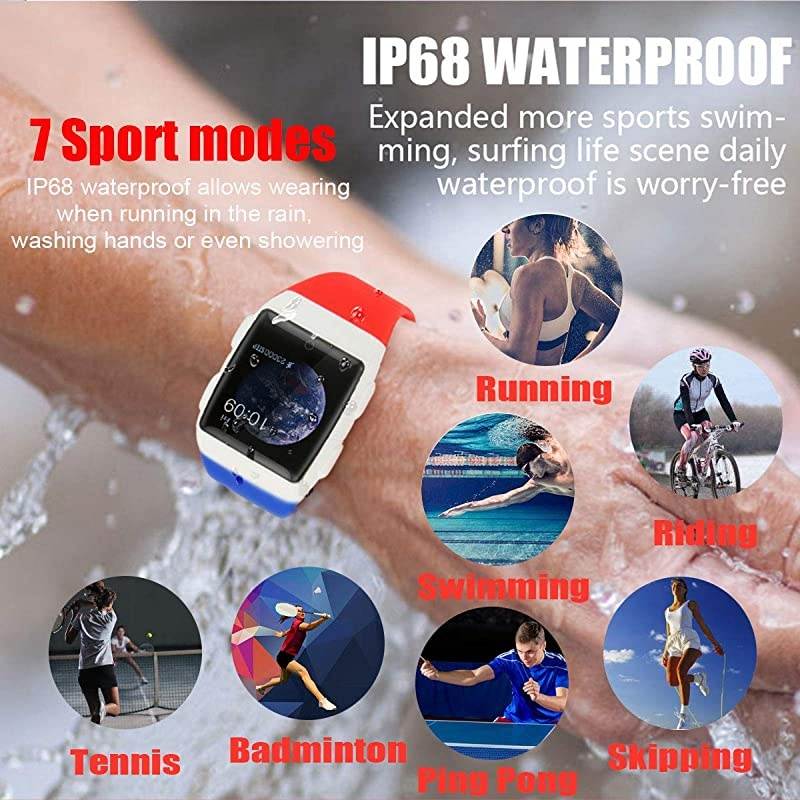 Watch for Kids Women Men,Fitness Tracker with Heart Rate Blood Pressure/Blood Oxygen Monitor Sleep Monitor,IP68 Swimming Waterproof with Pedometer Calorie Step Counter for phone