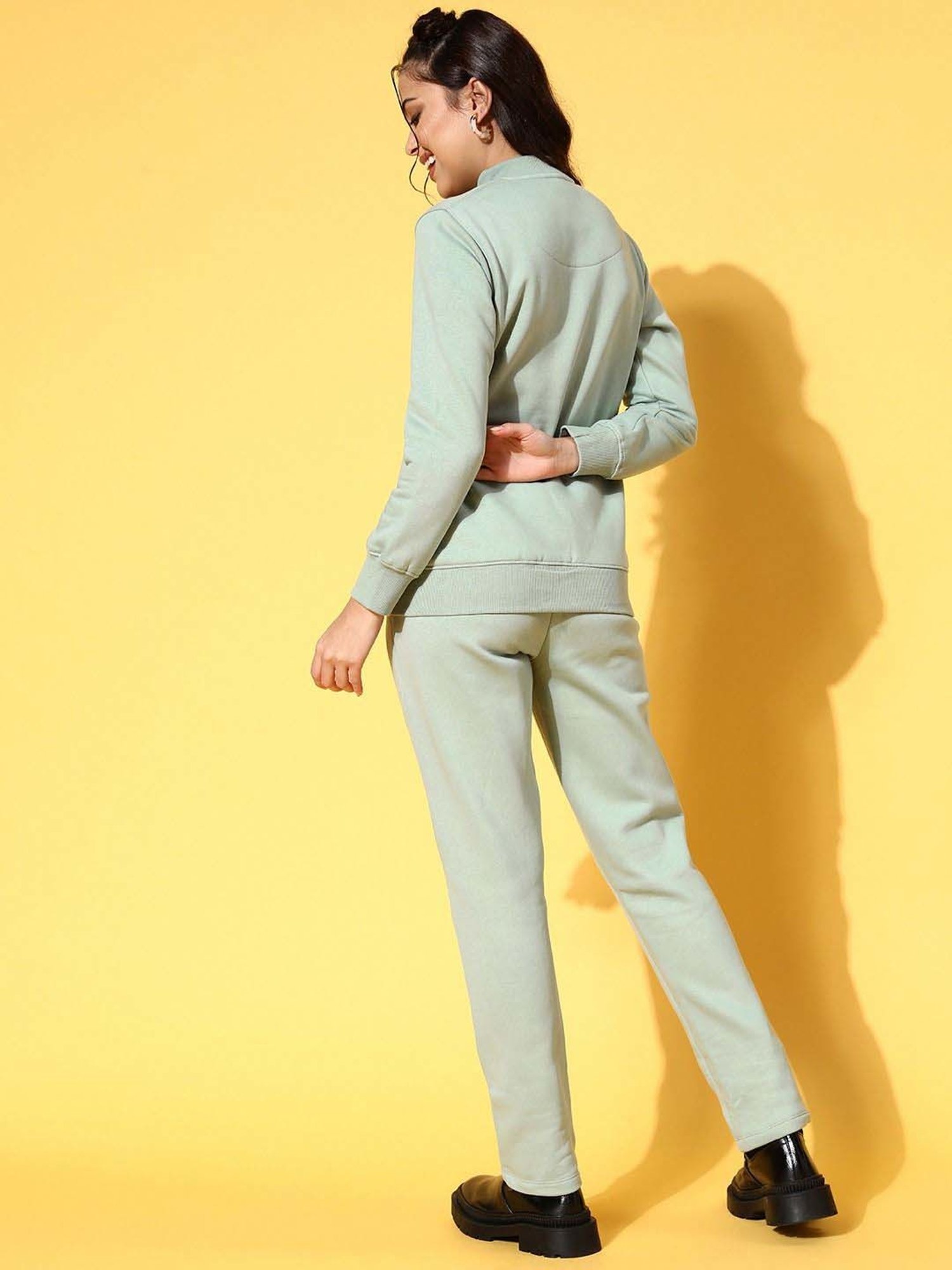 Sweet Dreams Marine Green Regular Fit Sports Jacket Track Pant Set