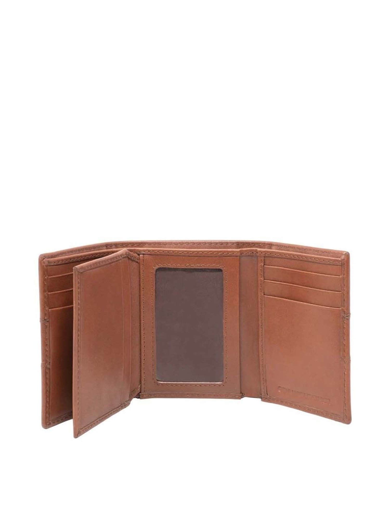 Tohl Tan Casual Leather Tri-Fold Wallet for Men