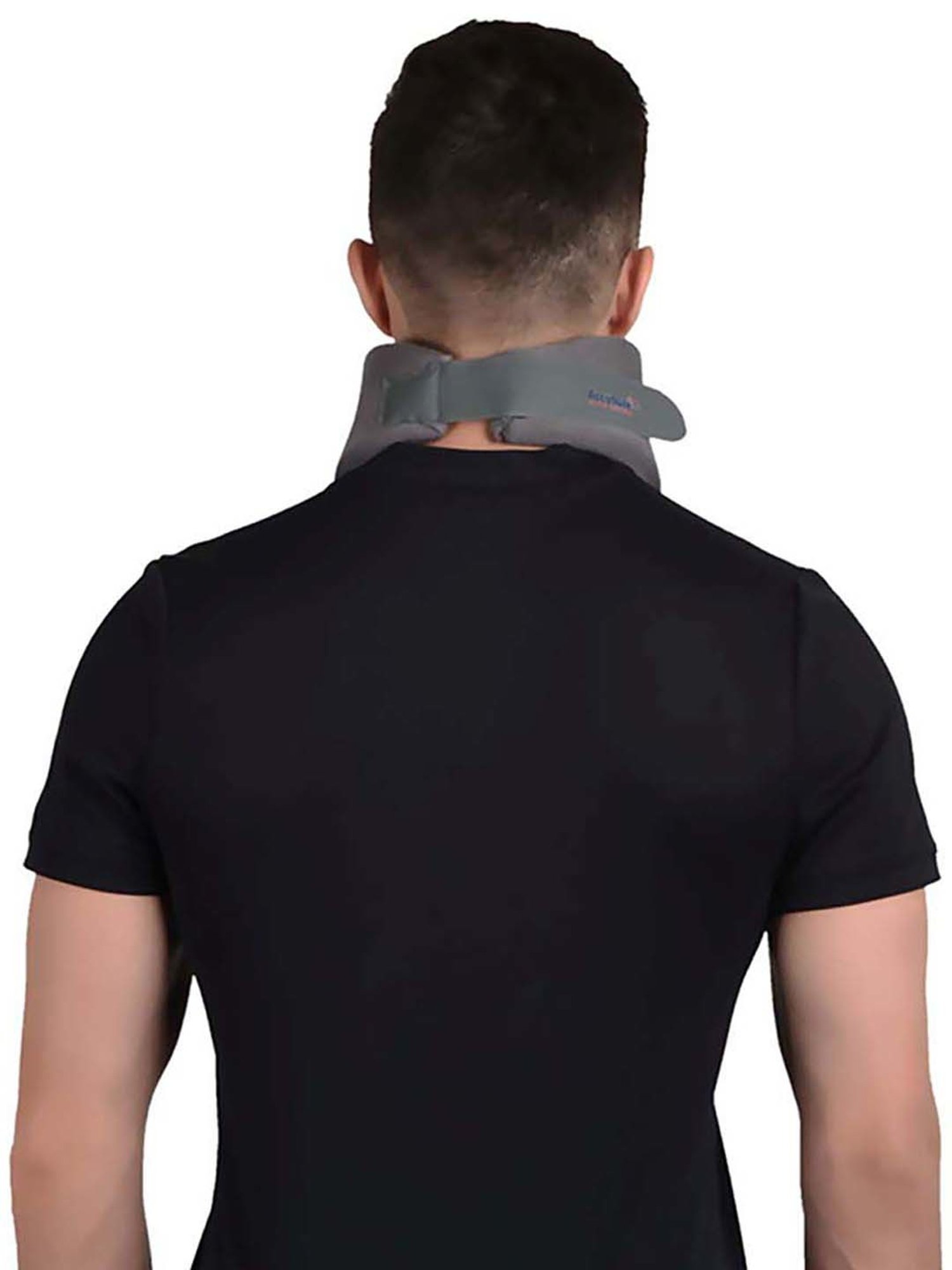 AccuSure Soft Cervical Collar Support Adjustable Neck Brace - L (Grey)
