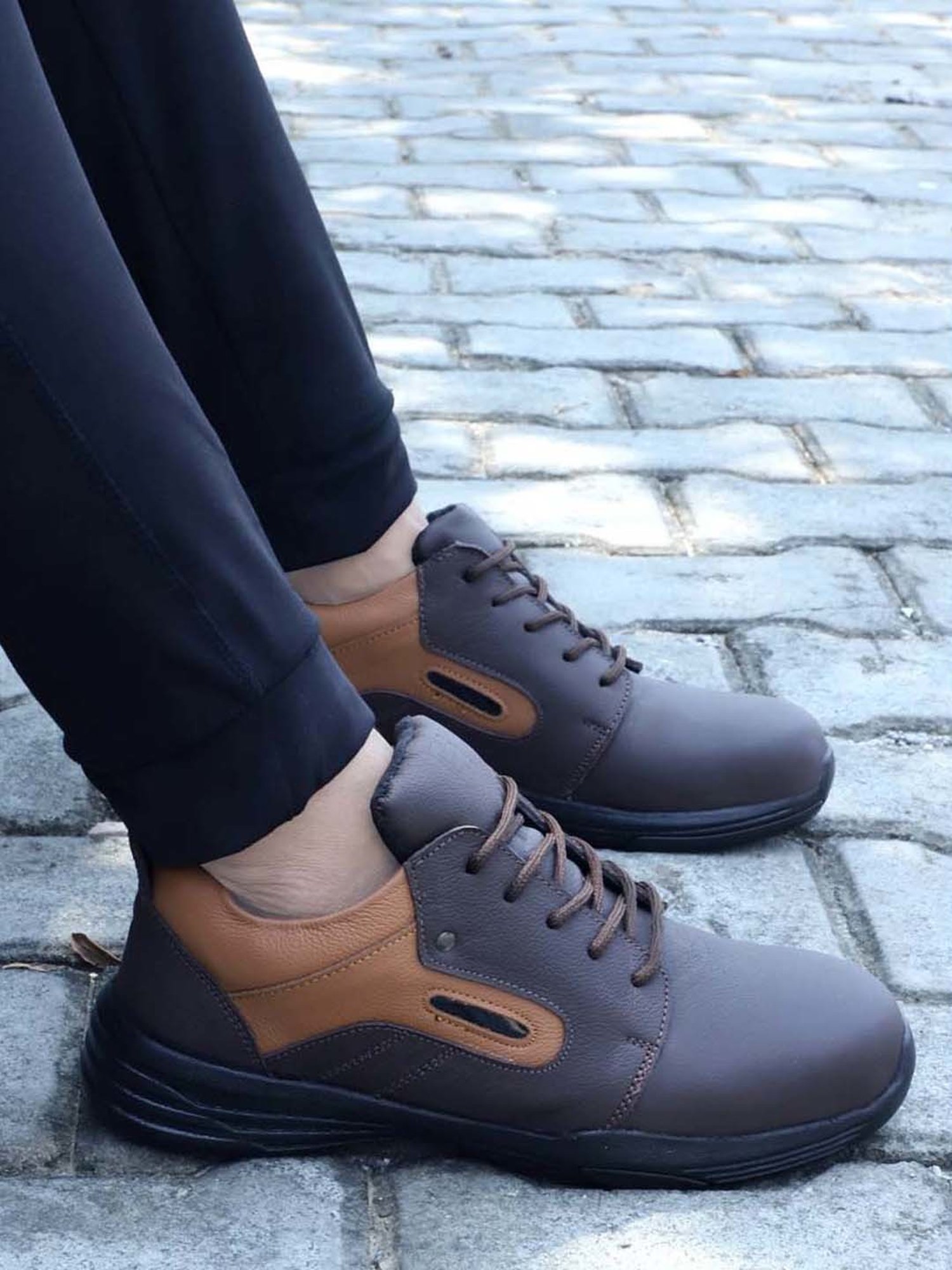 Eego Italy Men's Brown Derby Shoes