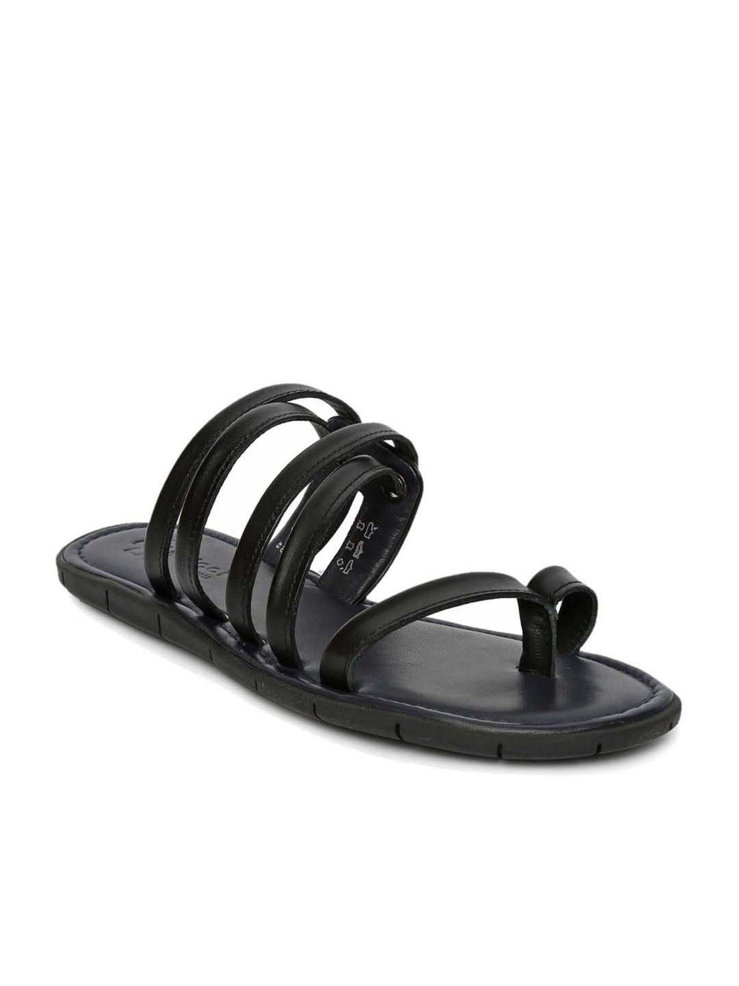 Gabicci Men's Black Toe Ring Sandals