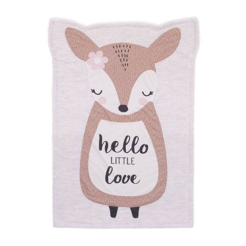 Little Love By Nojo Daisy The Deer Knit Shaped Baby Blanket - Hello Little Love