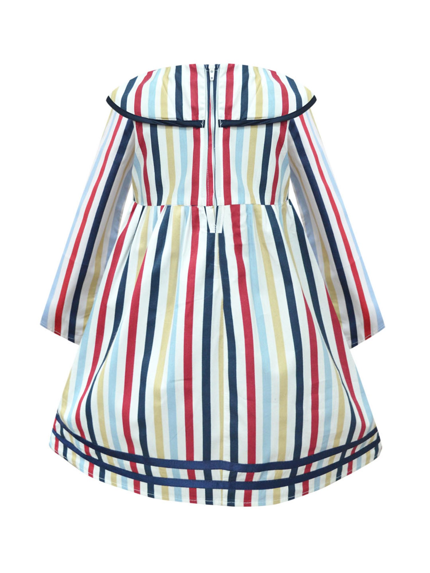 A.T.U.N. Multicolor Striped Full Sleeves Dress